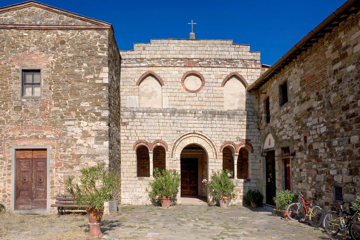 A square in the village of Lamole, Tuscany